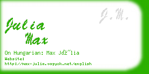 julia max business card